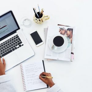 Website designer working on a site