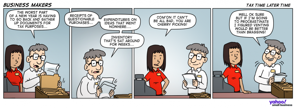Business Makers Comic Strip Tax Time Later Time Turbify Resource Center