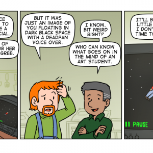 Business Makers Comic Strip – Light and Dark