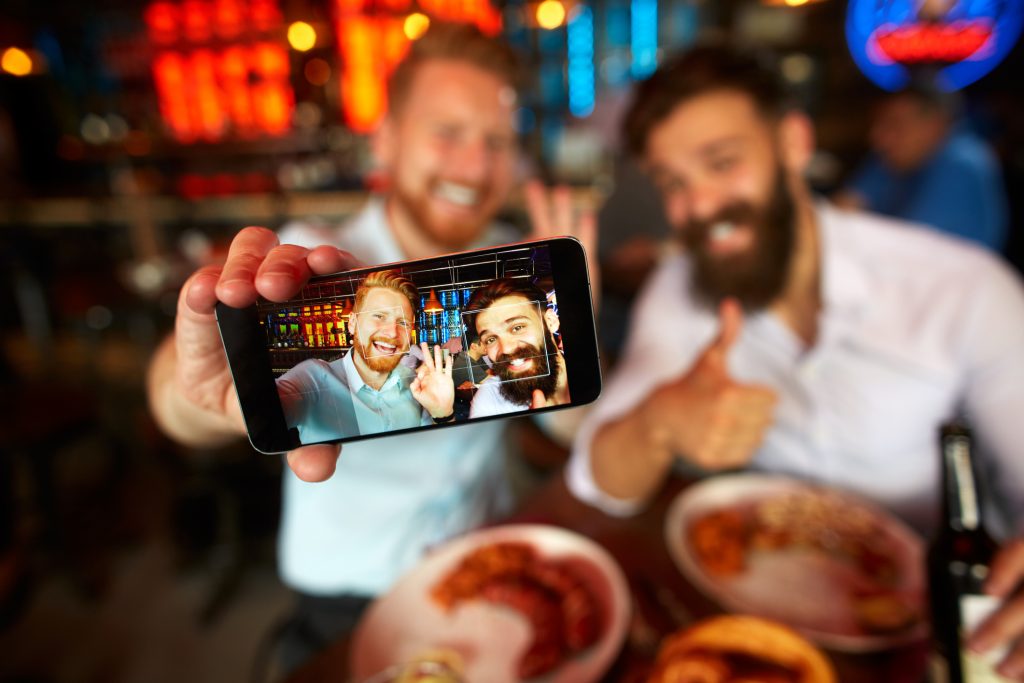 business men at a restaurant