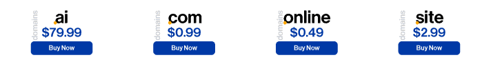 Buy now domains banner.